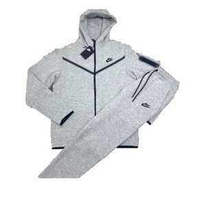 Nike Light Gray Tech Tracksuit with Black Details youth 7